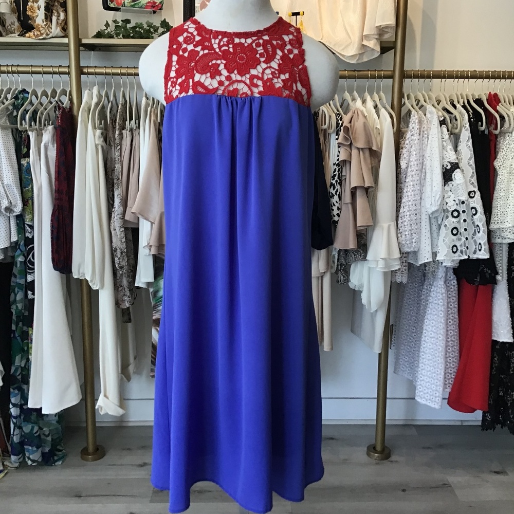 lace and violet dress